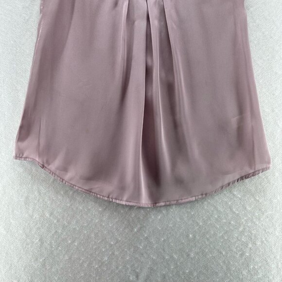 Express Top Womens Sz XS Chiffon Trim Satin Embellished Pleated Sleeveless Pink - Picture 4 of 10